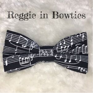 Pet Bowtie in Music Notes Print